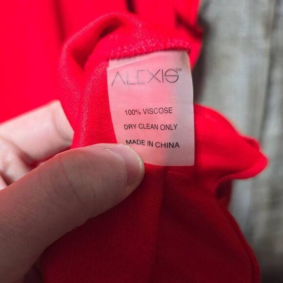 Alexis Ceretti Scoop Neck Long Sleeve Ruffled Crepe Mini dress - Picture 5 of 5